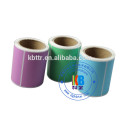 Removable barcode adhesive thermal transfer label roll